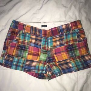 J Crew City plaid shorts